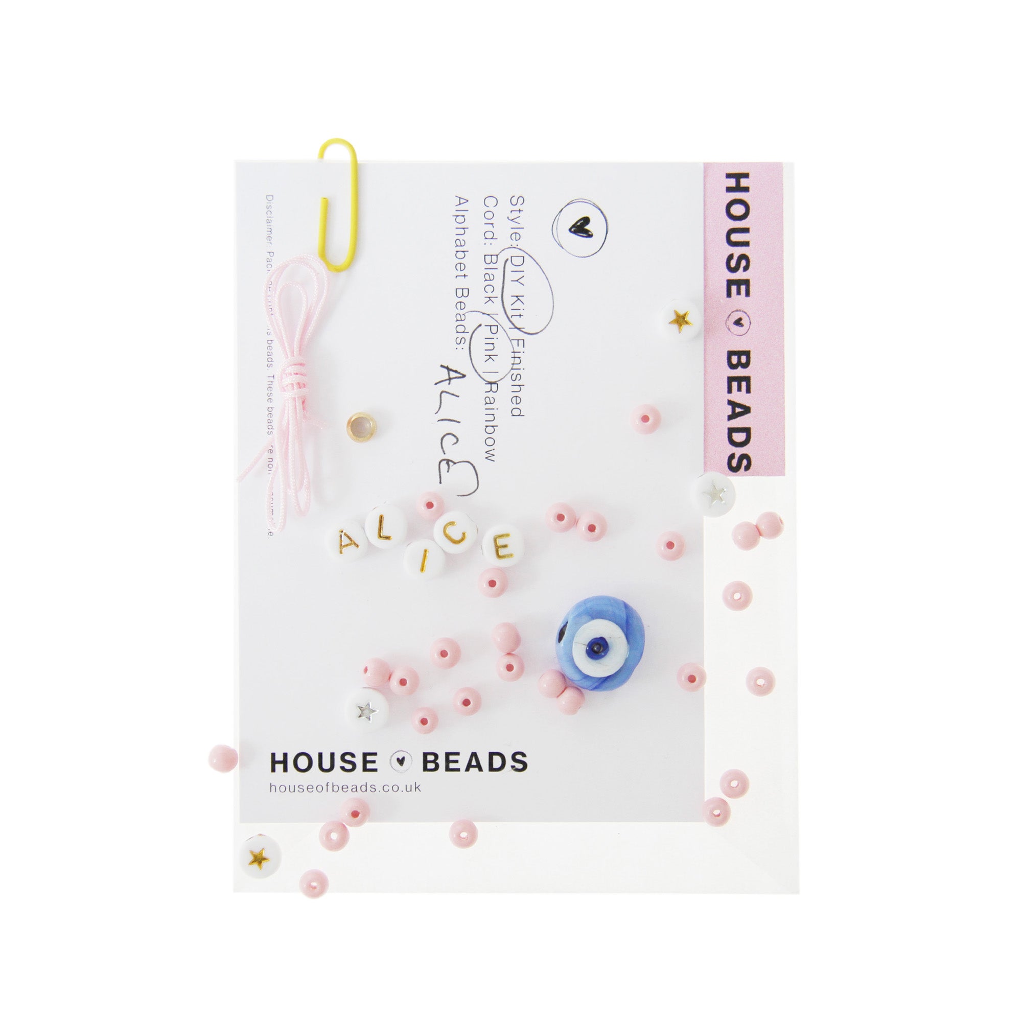 House of Beads Evil Eye Friendship Bracelet Kit on a white background