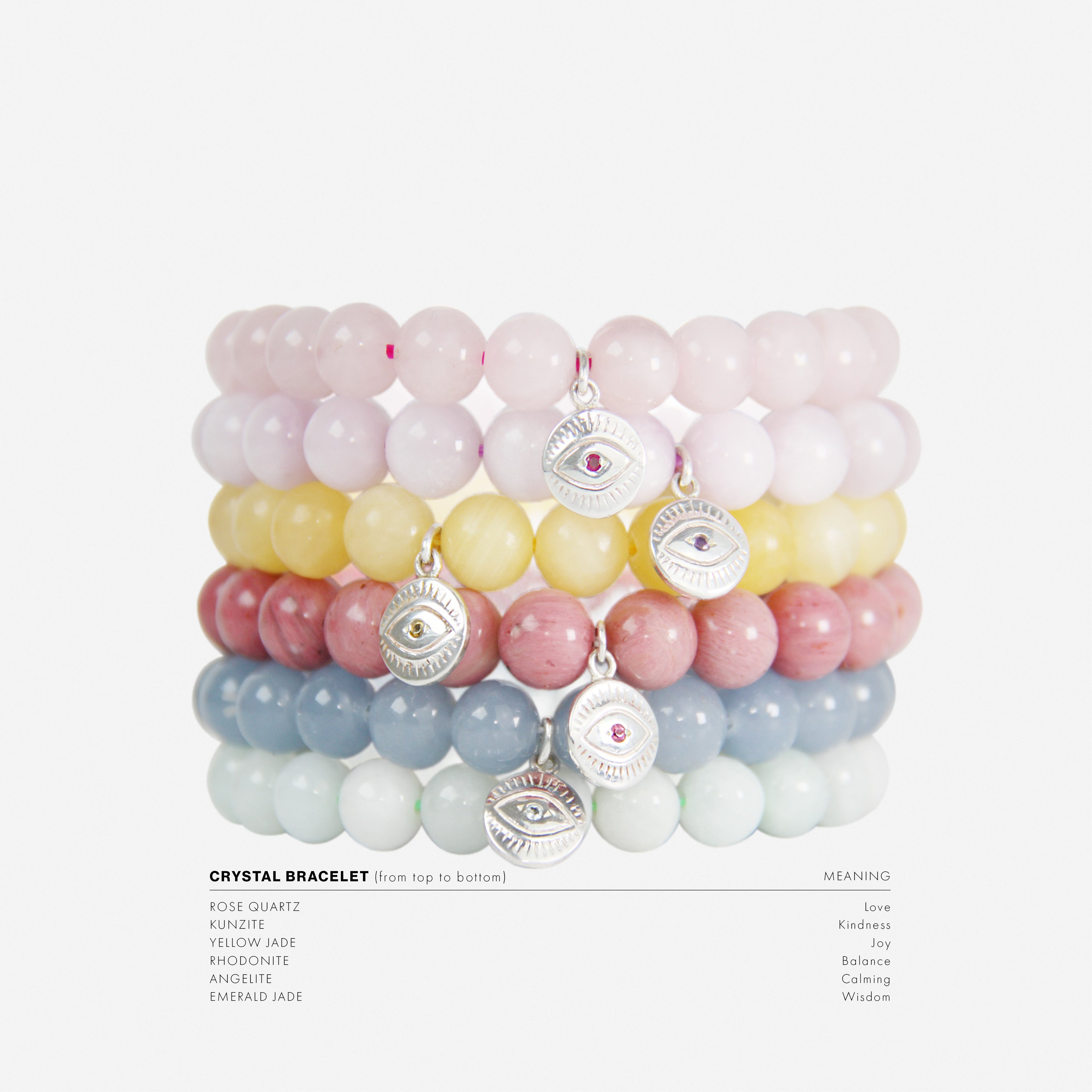 Birthstone Evil Eye Beaded Bracelet